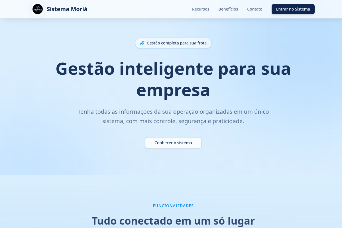 Foto real do site Moriá Frotas